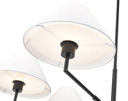 Leila 6 Light Chandelier Matte Black