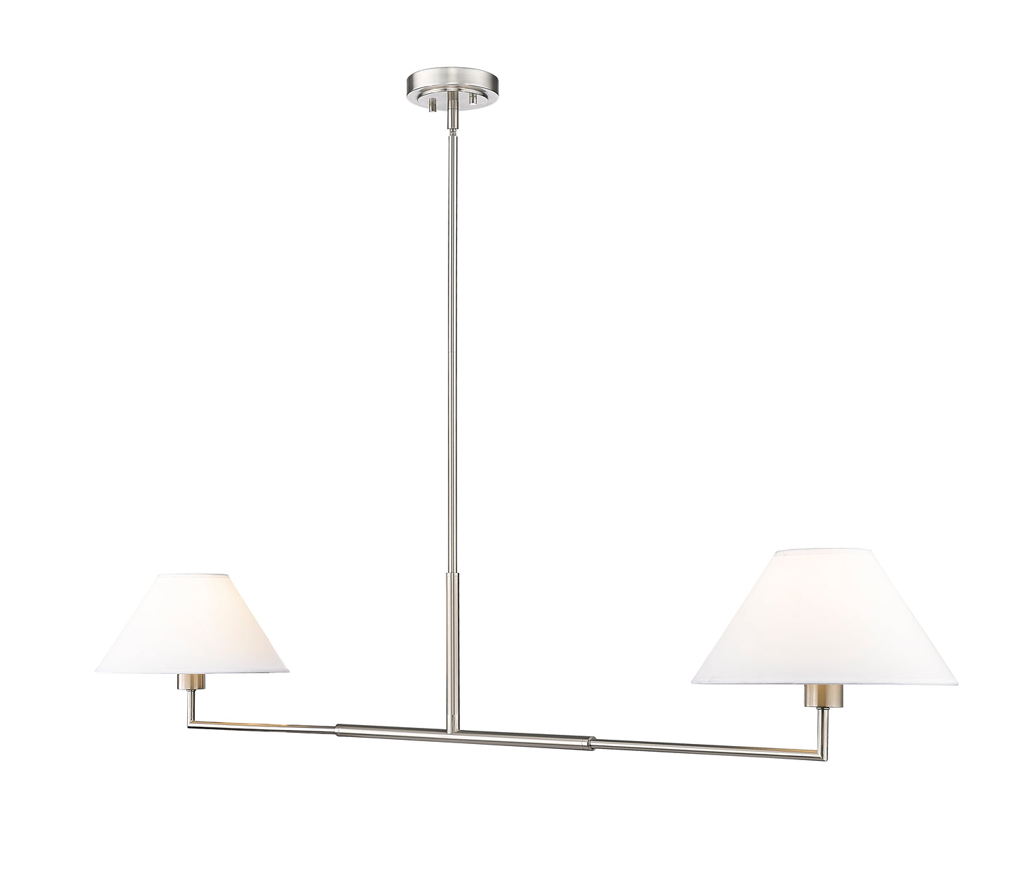 Leila 2 Light Chandelier Brushed Nickel