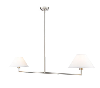 Leila 2 Light Chandelier Brushed Nickel