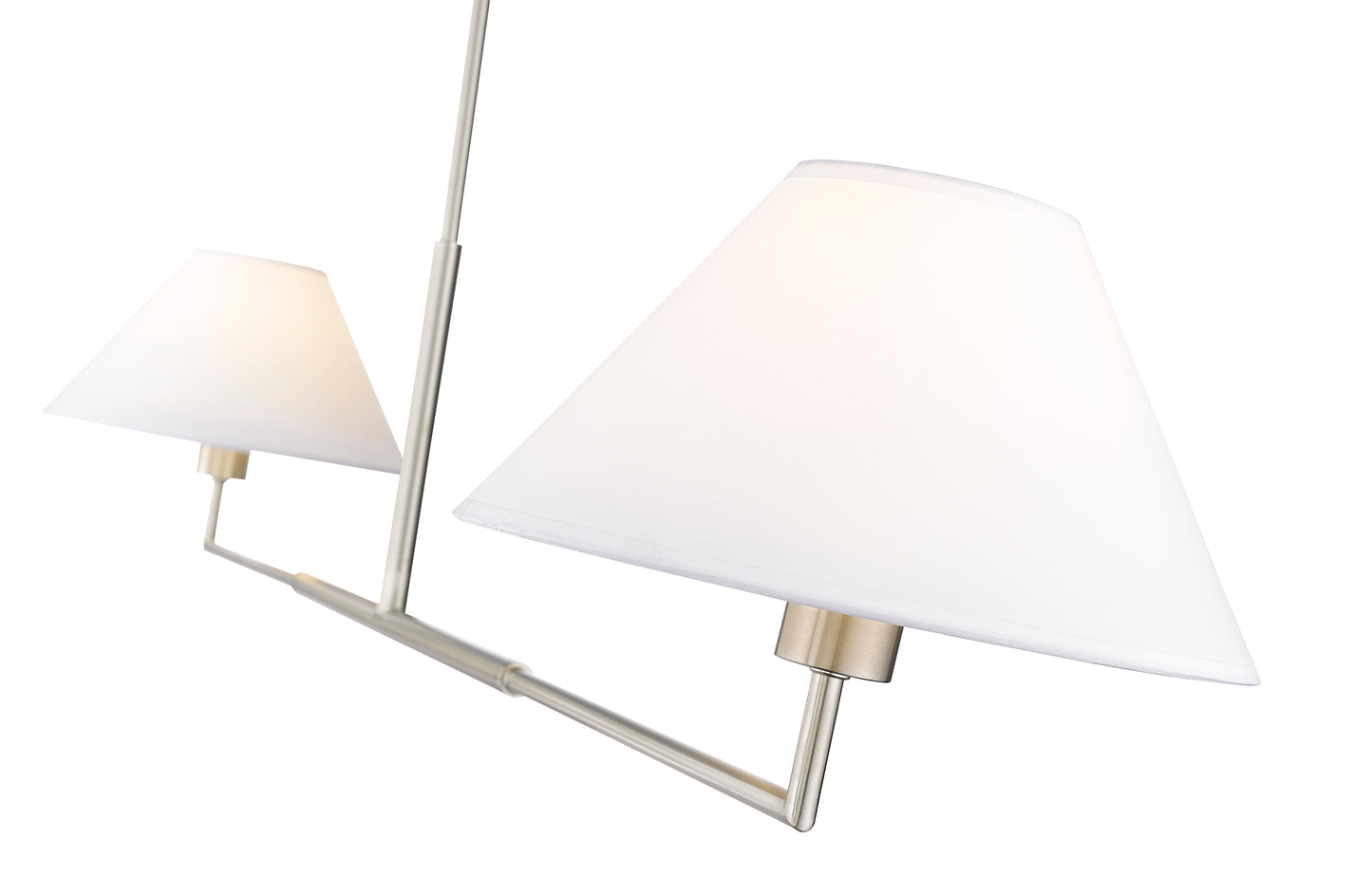 Leila 2 Light Chandelier Brushed Nickel