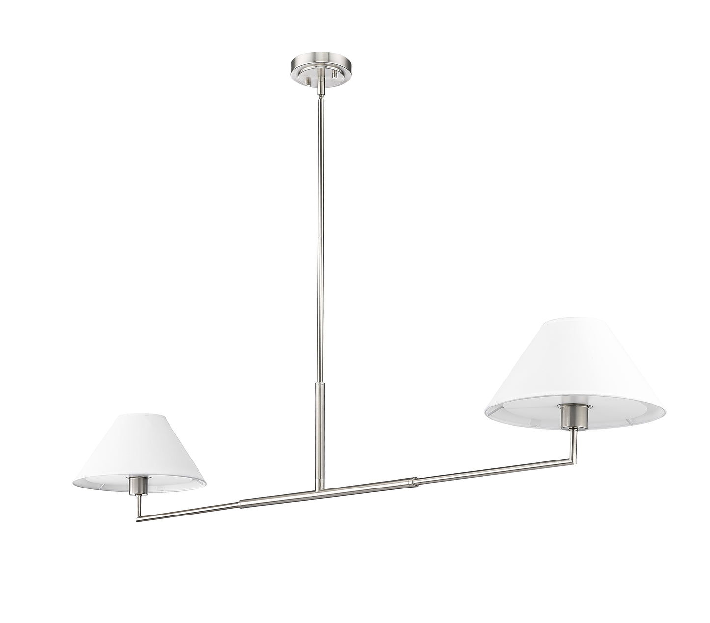 Leila 2 Light Chandelier Brushed Nickel