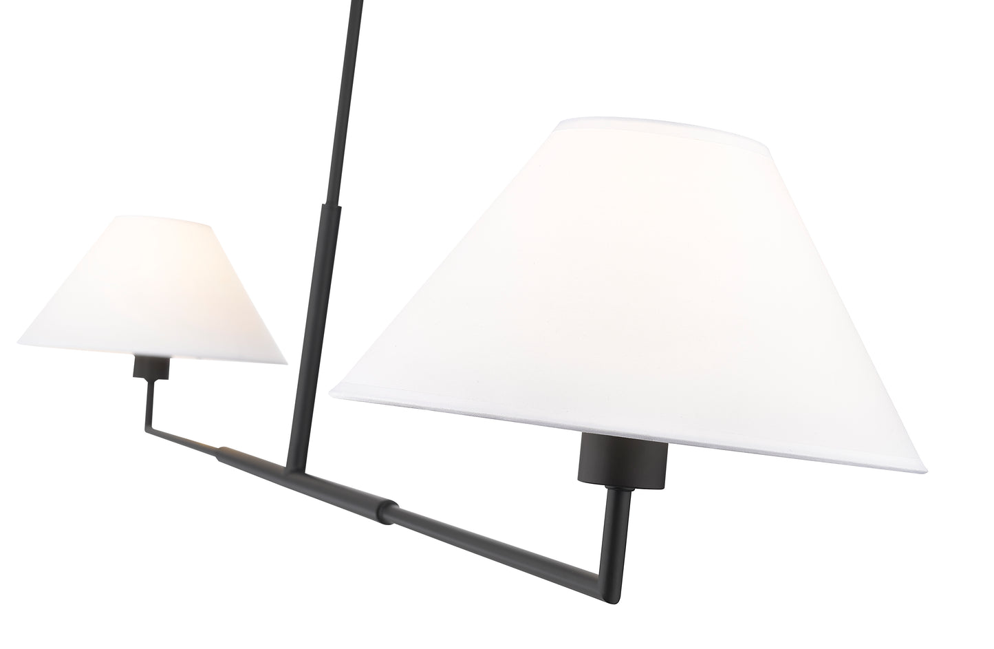 Leila 2 Light Chandelier Matte Black
