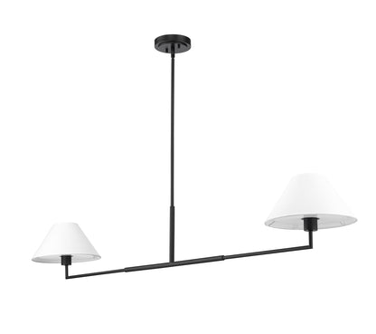 Leila 2 Light Chandelier Matte Black