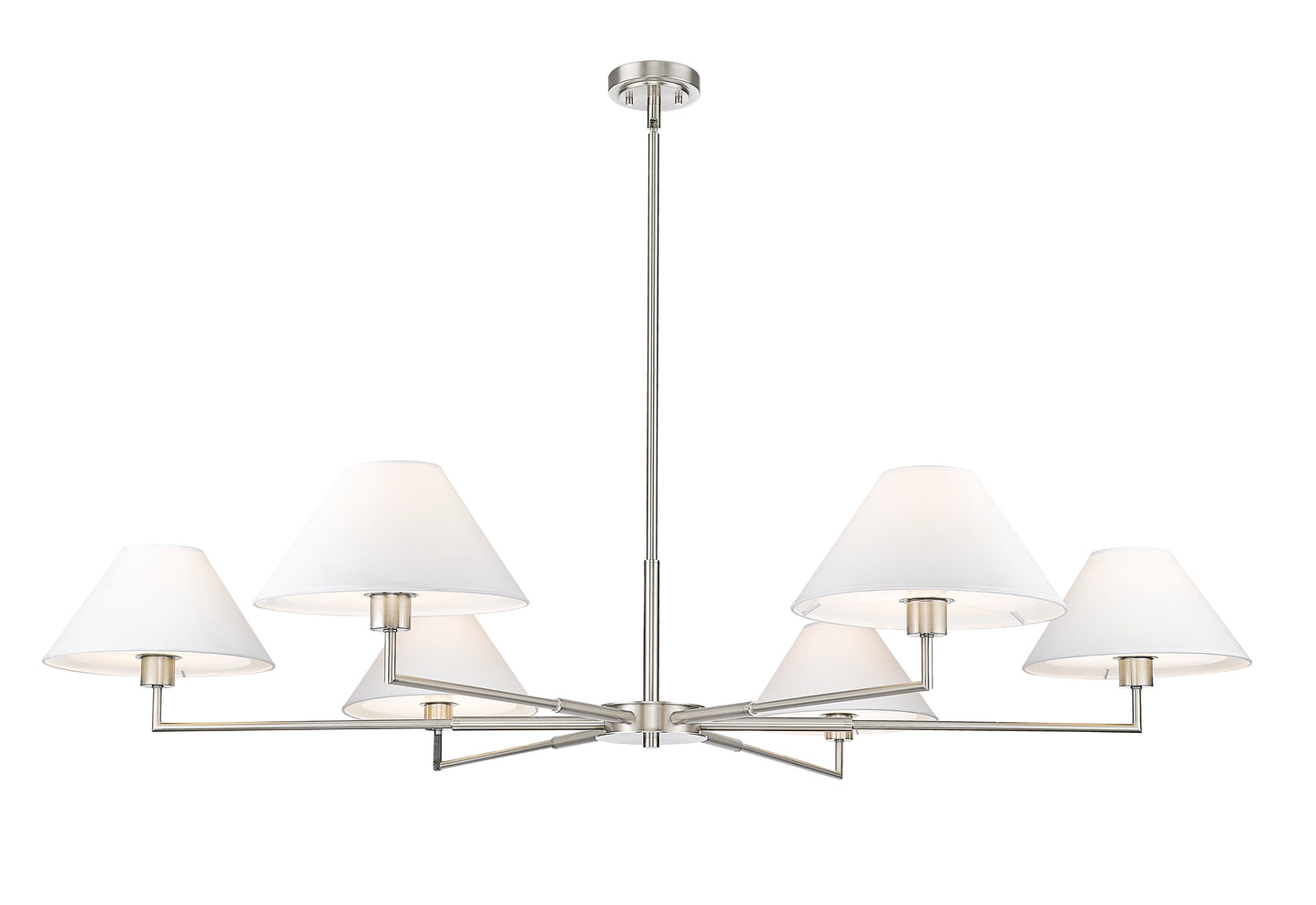 Leila 6 Light Chandelier Brushed Nickel
