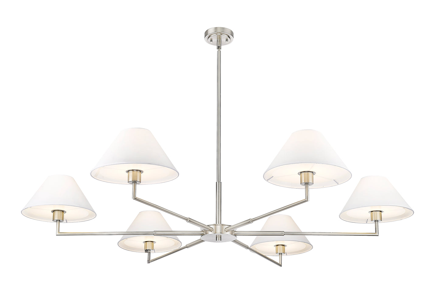 Leila 6 Light Chandelier Brushed Nickel