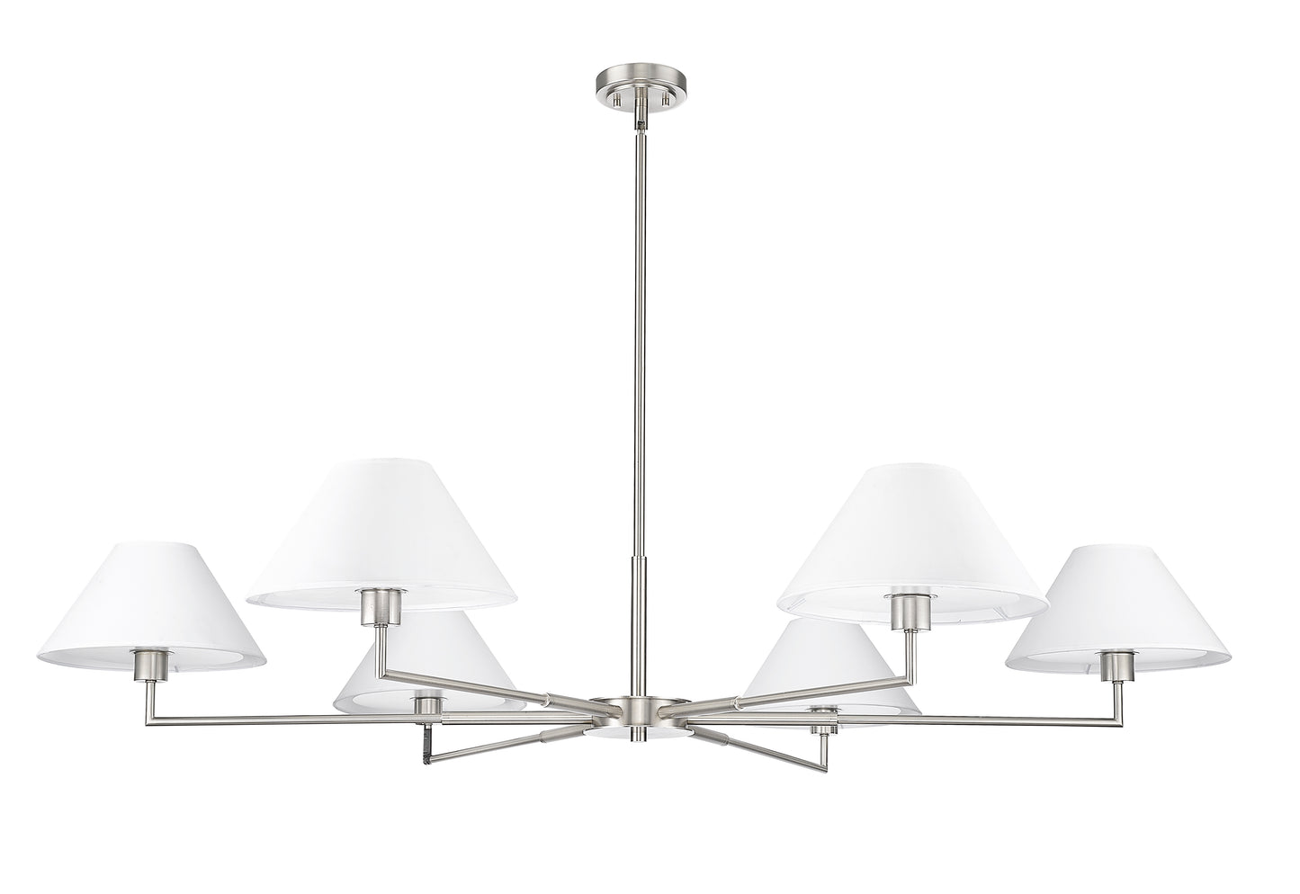 Leila 6 Light Chandelier Brushed Nickel