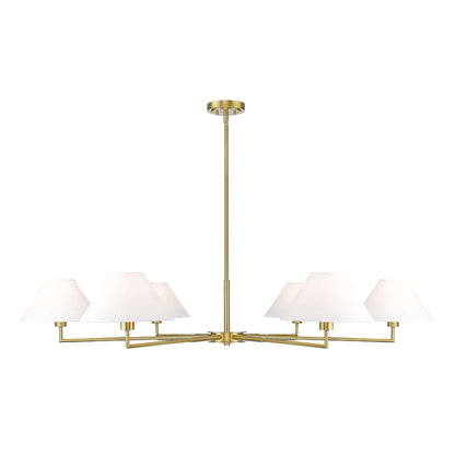 Leila 6 Light Chandelier Luxe Gold