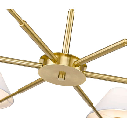Leila 6 Light Chandelier Luxe Gold