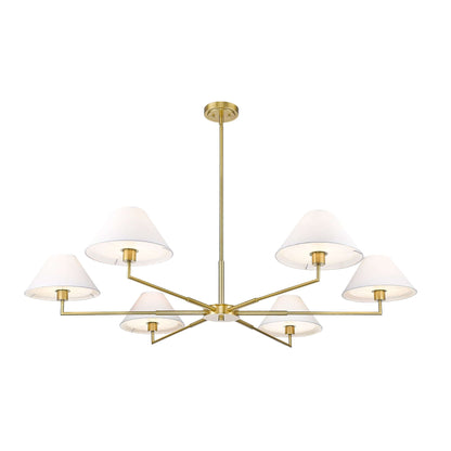 Leila 6 Light Chandelier Luxe Gold