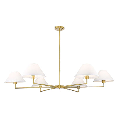 Leila 6 Light Chandelier Luxe Gold