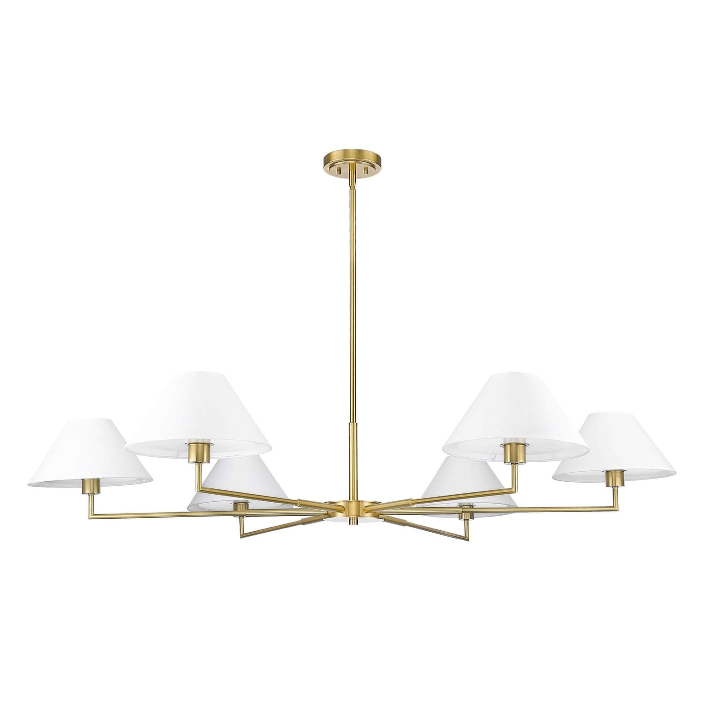 Leila 6 Light Chandelier Luxe Gold