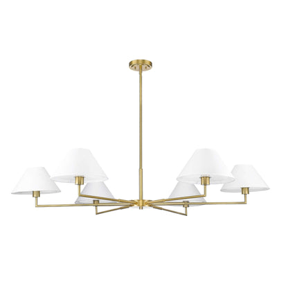 Leila 6 Light Chandelier Luxe Gold