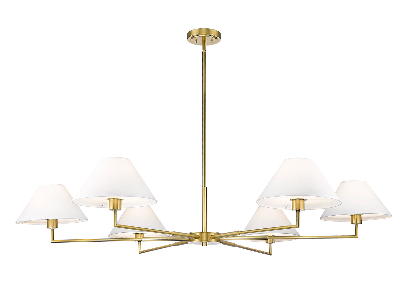 Leila 6 Light Chandelier Luxe Gold