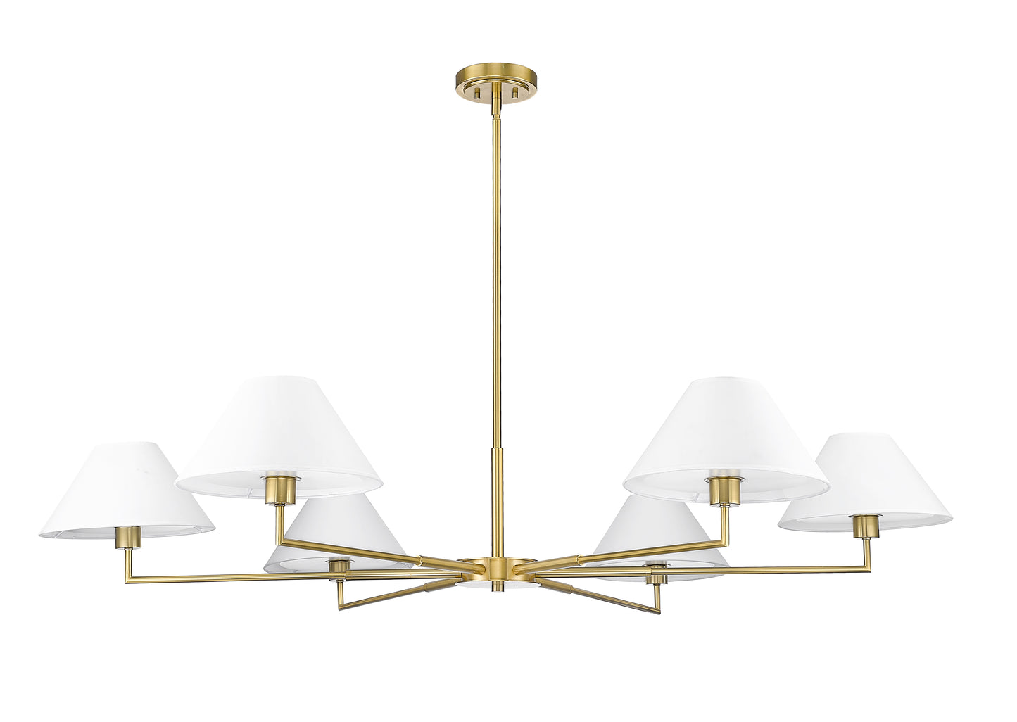 Leila 6 Light Chandelier Luxe Gold