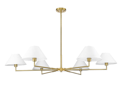 Leila 6 Light Chandelier Luxe Gold