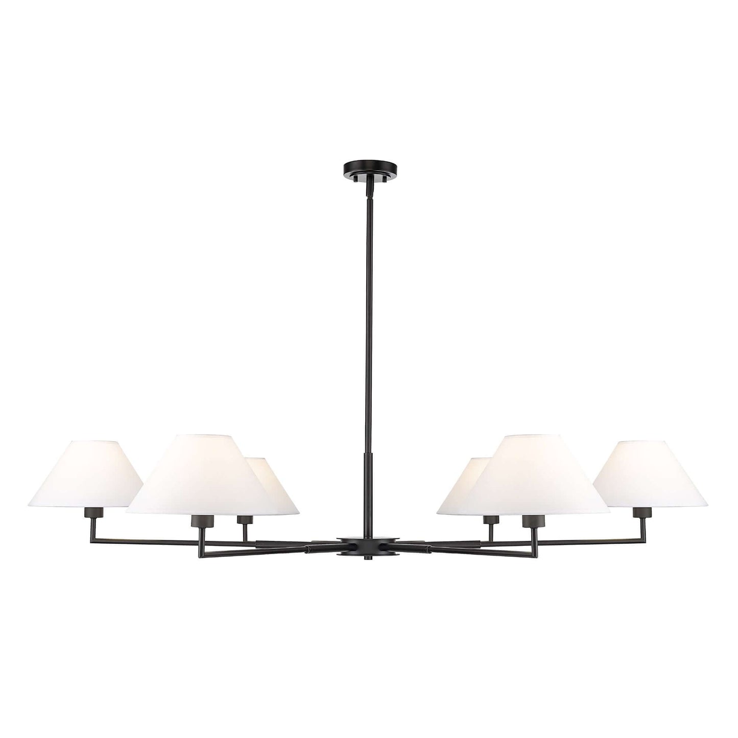 Leila 6 Light Chandelier Matte Black