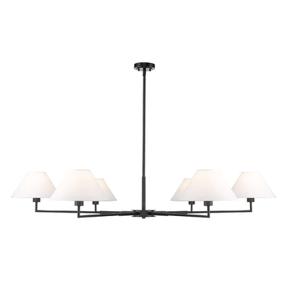 Leila 6 Light Chandelier Matte Black