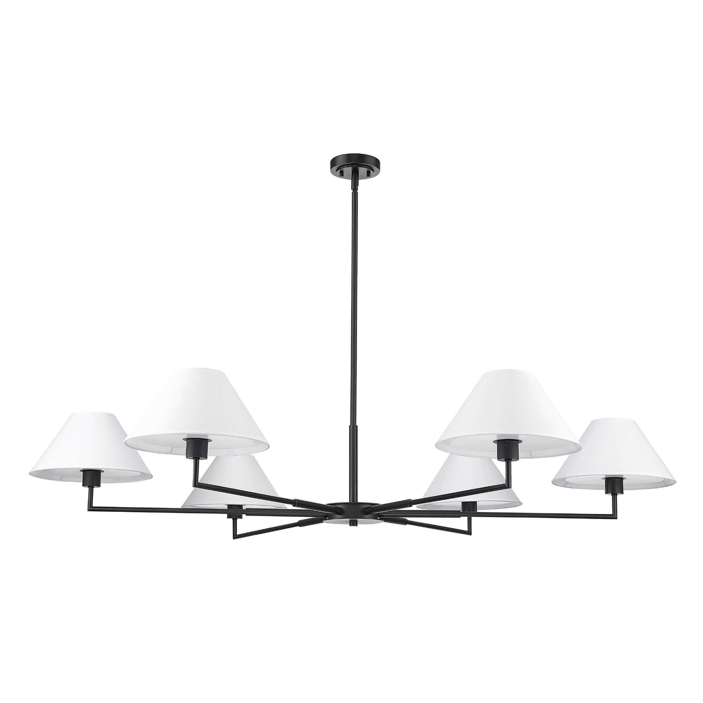 Leila 6 Light Chandelier Matte Black