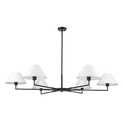 Leila 6 Light Chandelier Matte Black