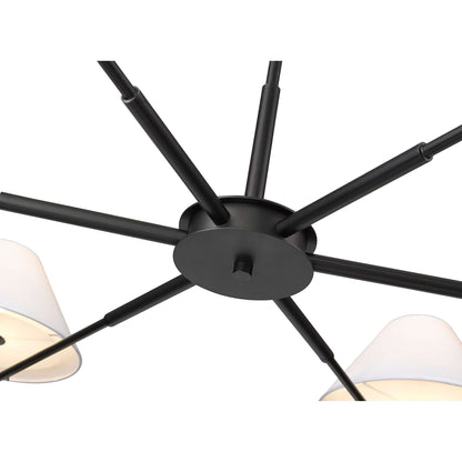 Leila 6 Light Chandelier Matte Black
