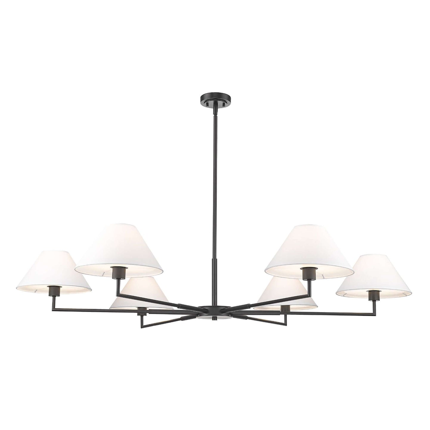 Leila 6 Light Chandelier Matte Black