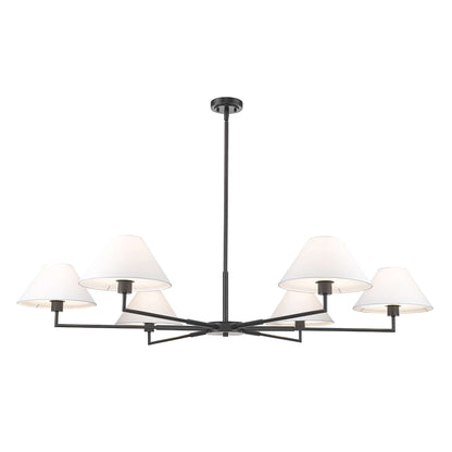 Leila 6 Light Chandelier Matte Black