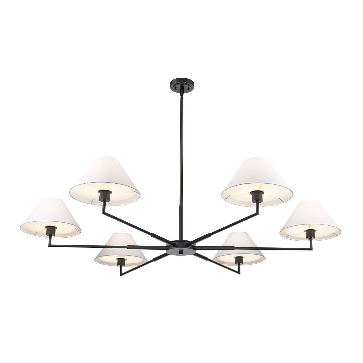 Leila 6 Light Chandelier Matte Black
