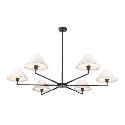 Leila 6 Light Chandelier Matte Black