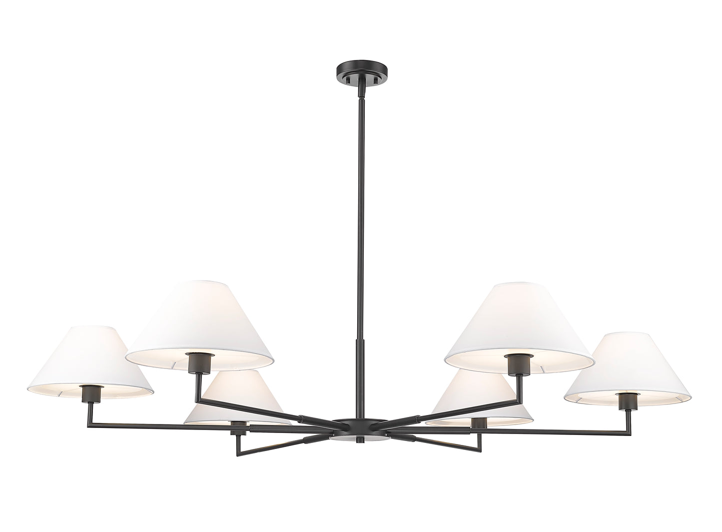 Leila 6 Light Chandelier Matte Black
