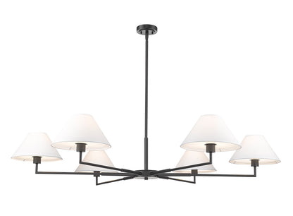 Leila 6 Light Chandelier Matte Black