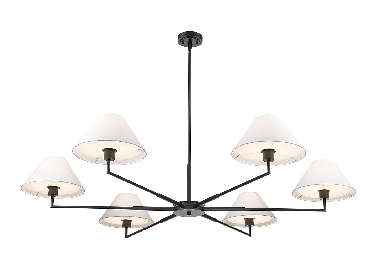 Leila 6 Light Chandelier Matte Black