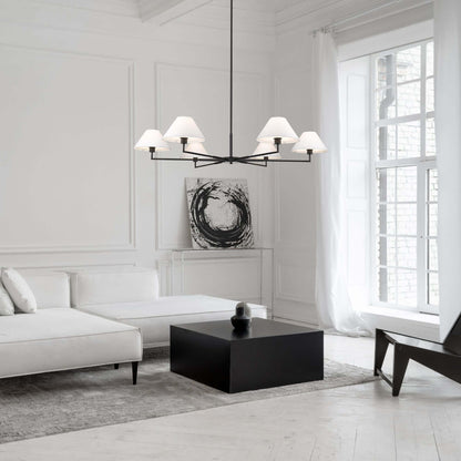 Leila 6 Light Chandelier Matte Black