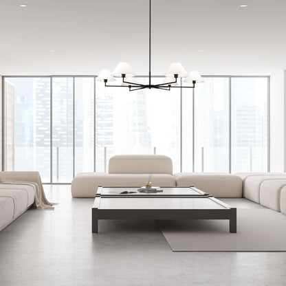 Leila 6 Light Chandelier Matte Black
