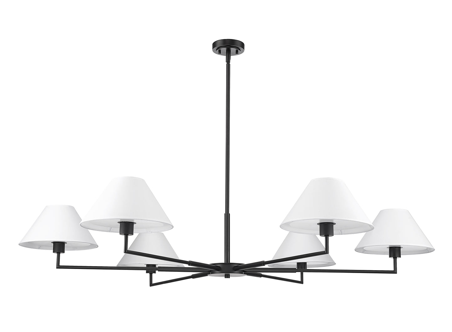 Leila 6 Light Chandelier Matte Black