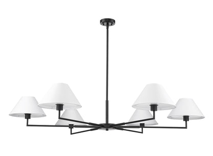 Leila 6 Light Chandelier Matte Black