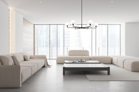 Leila 6 Light Chandelier Matte Black