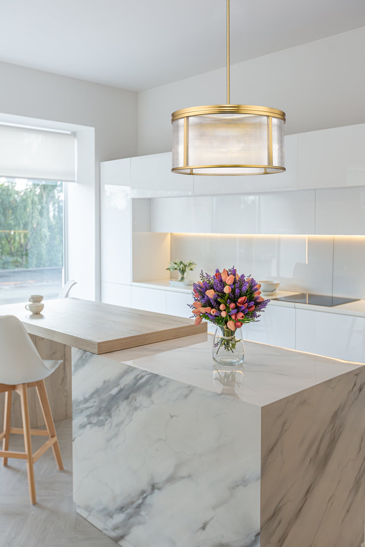 Carnaby 6 Light Chandelier Modern Gold