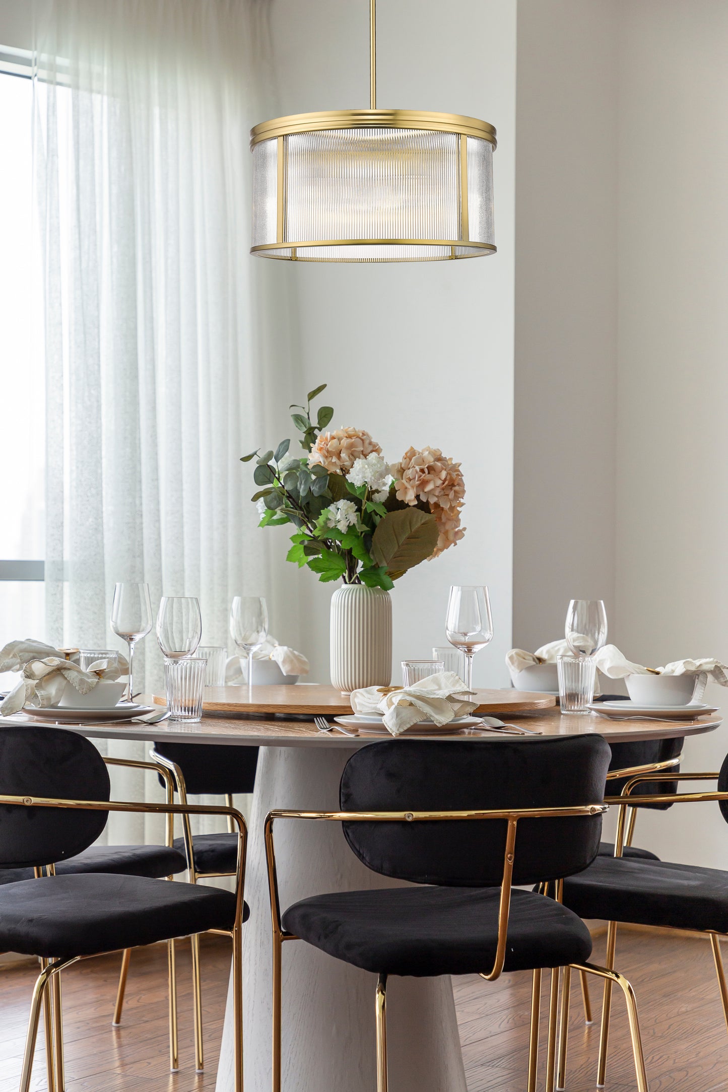 Carnaby 6 Light Chandelier Modern Gold