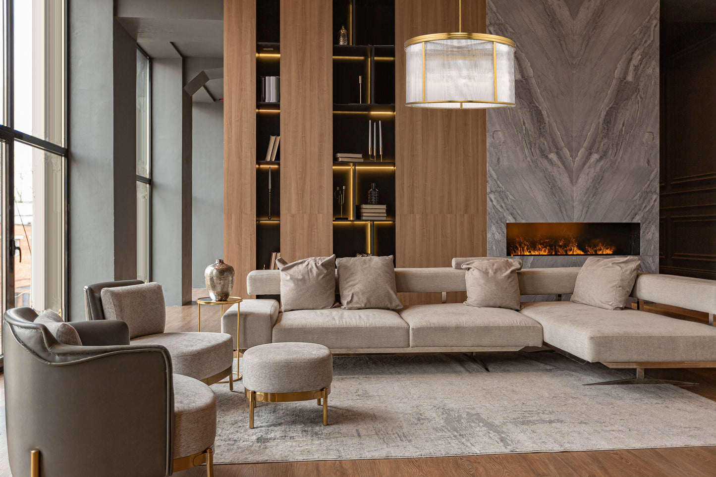 Carnaby 9 Light Chandelier Modern Gold