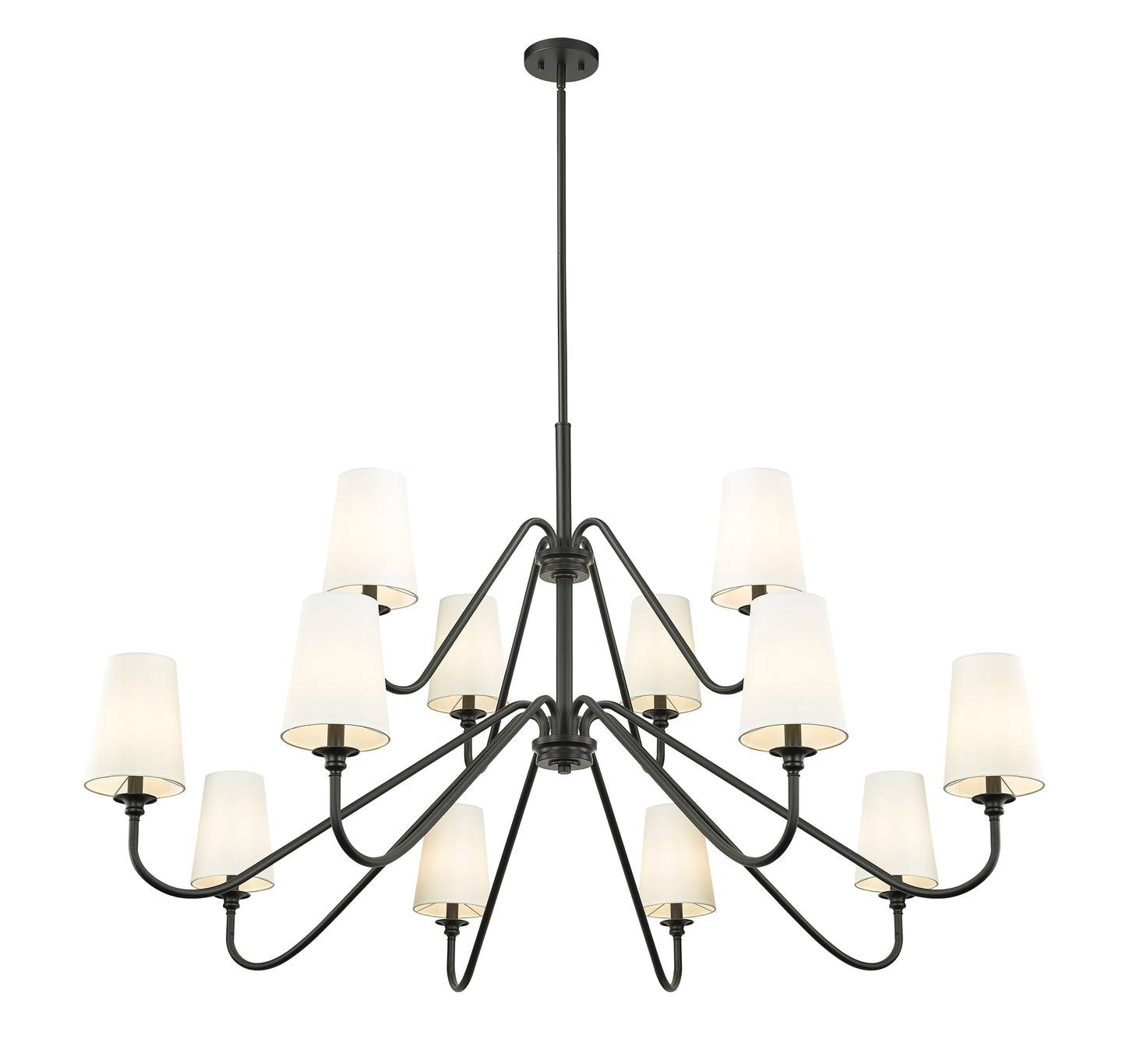 Gianna 12 Light Chandelier Matte Black
