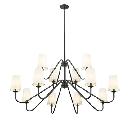 Gianna 12 Light Chandelier Matte Black