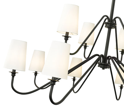 Gianna 12 Light Chandelier Matte Black