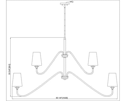 Gianna 12 Light Chandelier Matte Black