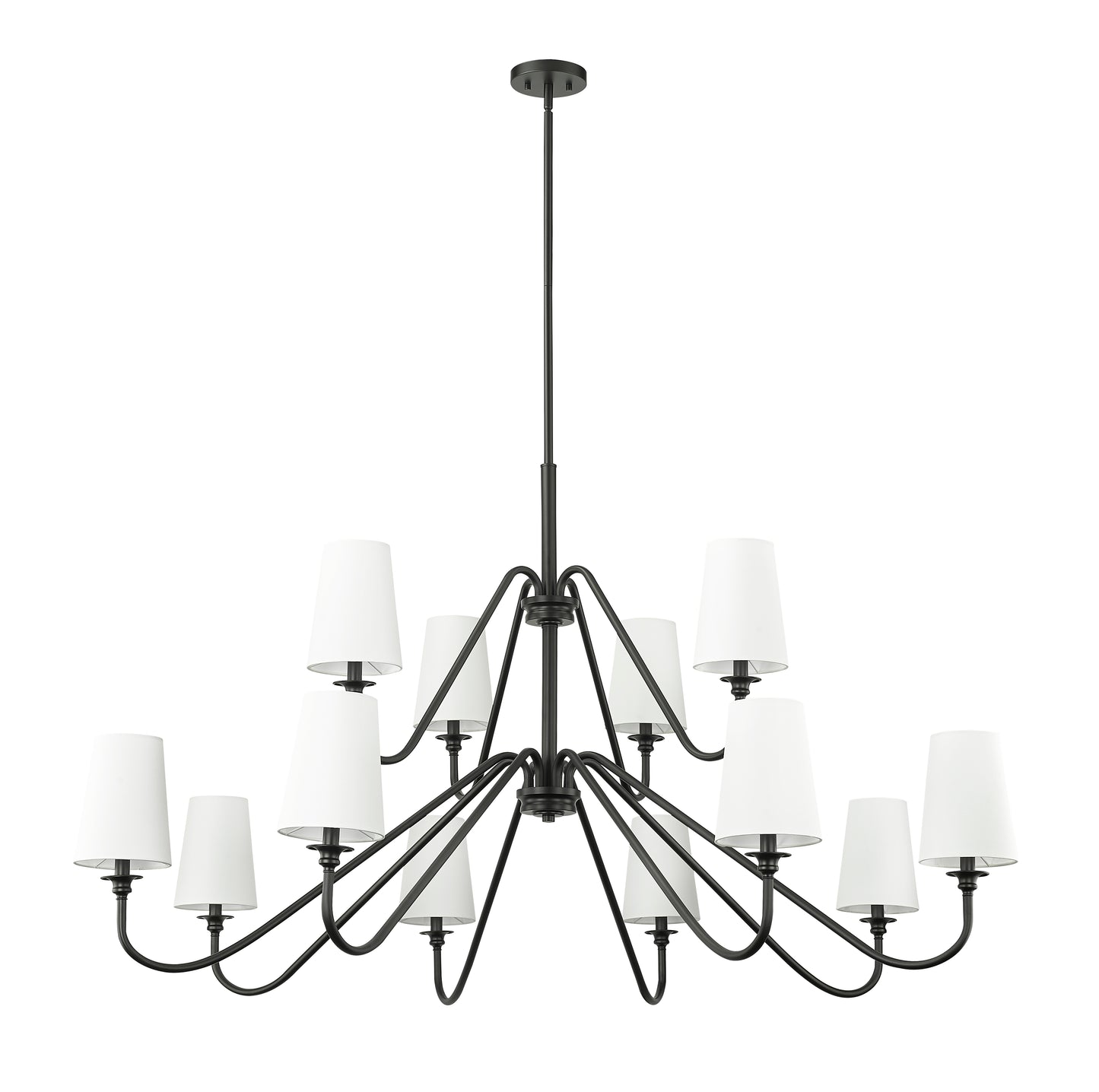 Gianna 12 Light Chandelier Matte Black