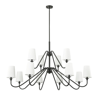 Gianna 12 Light Chandelier Matte Black