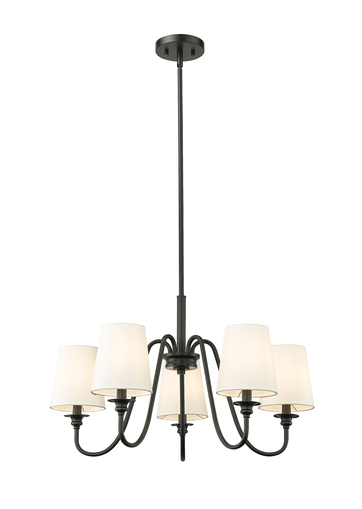 Gianna 5 Light Chandelier Matte Black