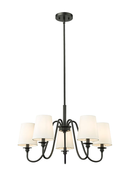 Gianna 5 Light Chandelier Matte Black