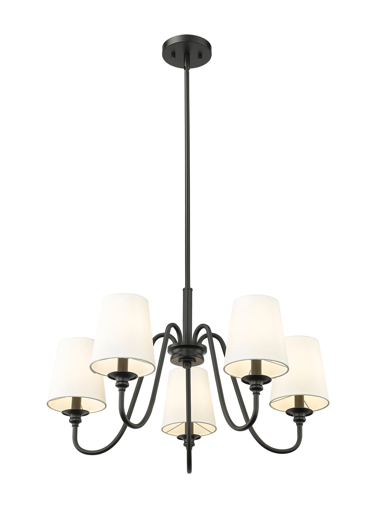 Gianna 5 Light Chandelier Matte Black