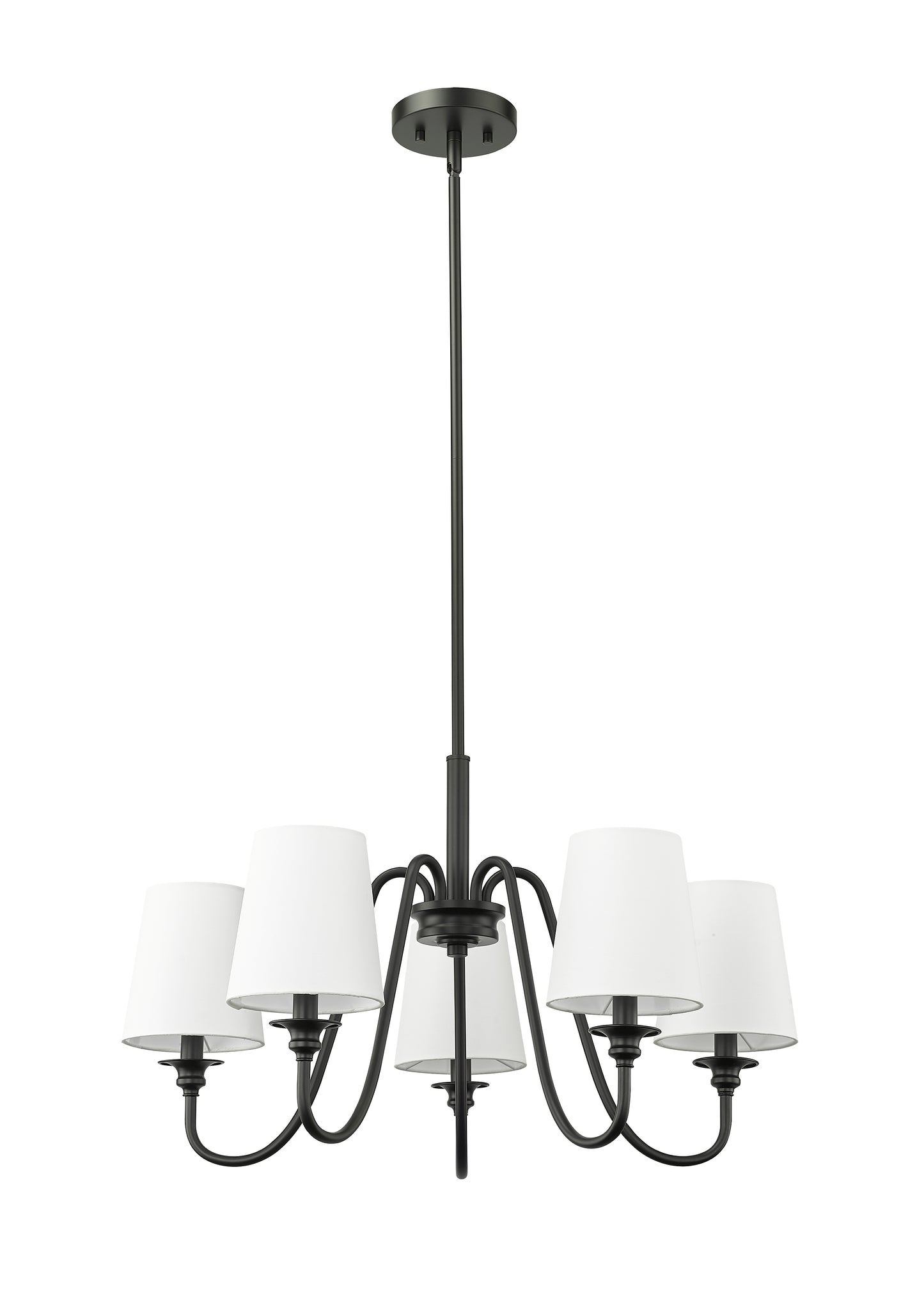 Gianna 5 Light Chandelier Matte Black