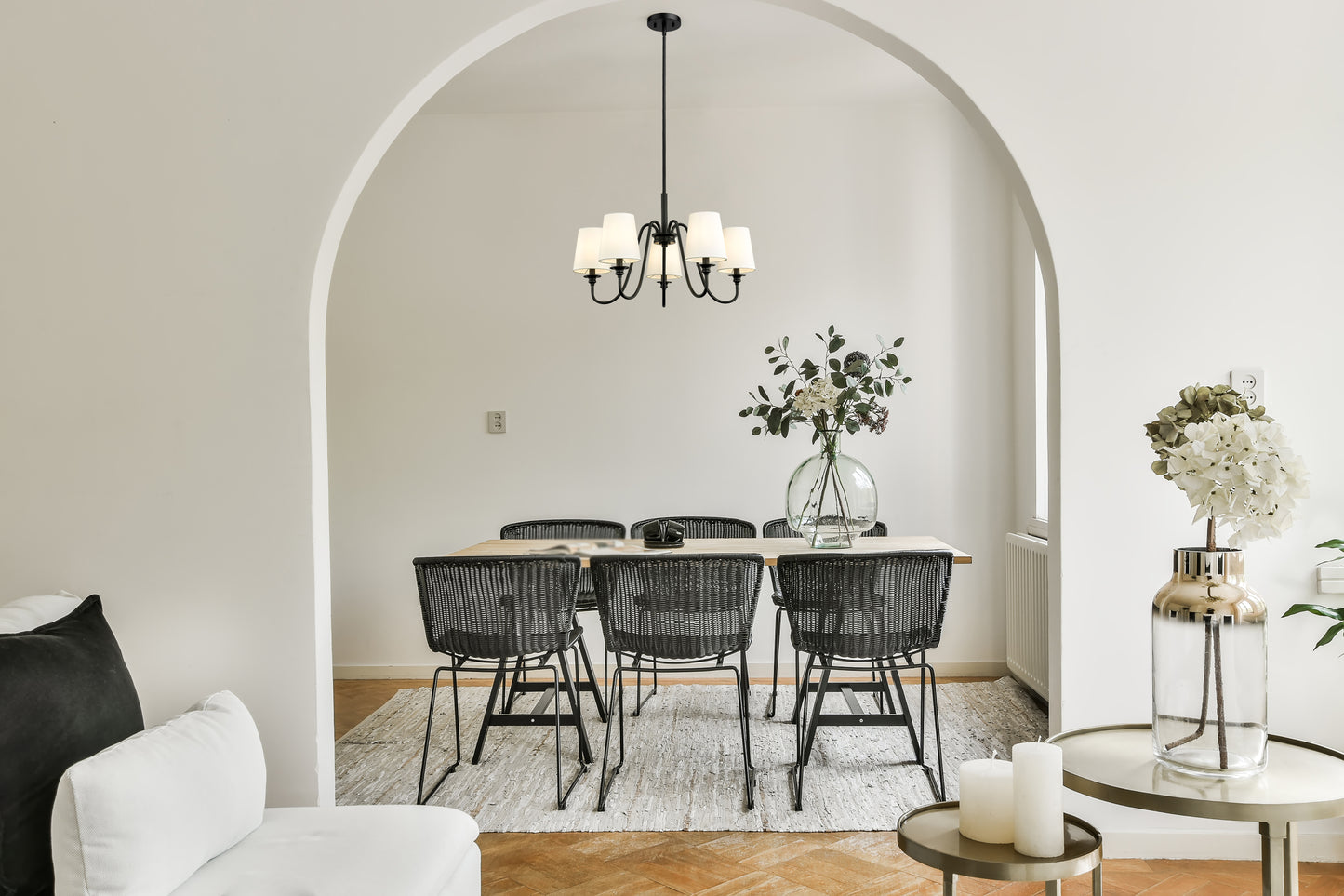 Gianna 5 Light Chandelier Matte Black